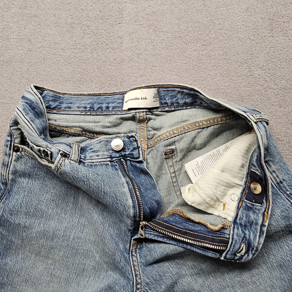 Abercrombie Kids Denim Shorts Boys 11/12 Blue Light Wash Regular - Picture 9 of 12